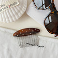 Rhinestone Acetate Oval Insert Comb Hair Clip MK2MBEP6W6HPN06