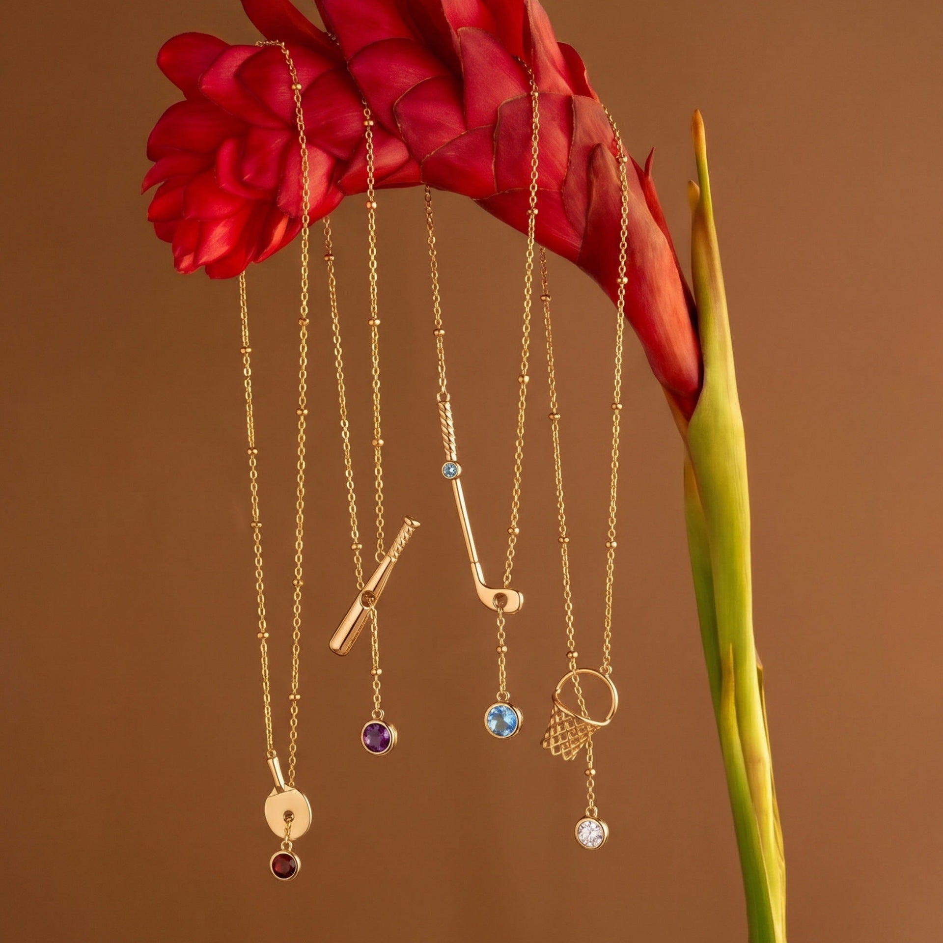 Sporty Style Cubic Zirconia Ball Pendnat Necklace 6W6JNC410L