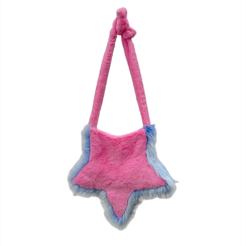 Cute Fuzzy Star-shaped Crossbody Shoulder Bag DP25G661