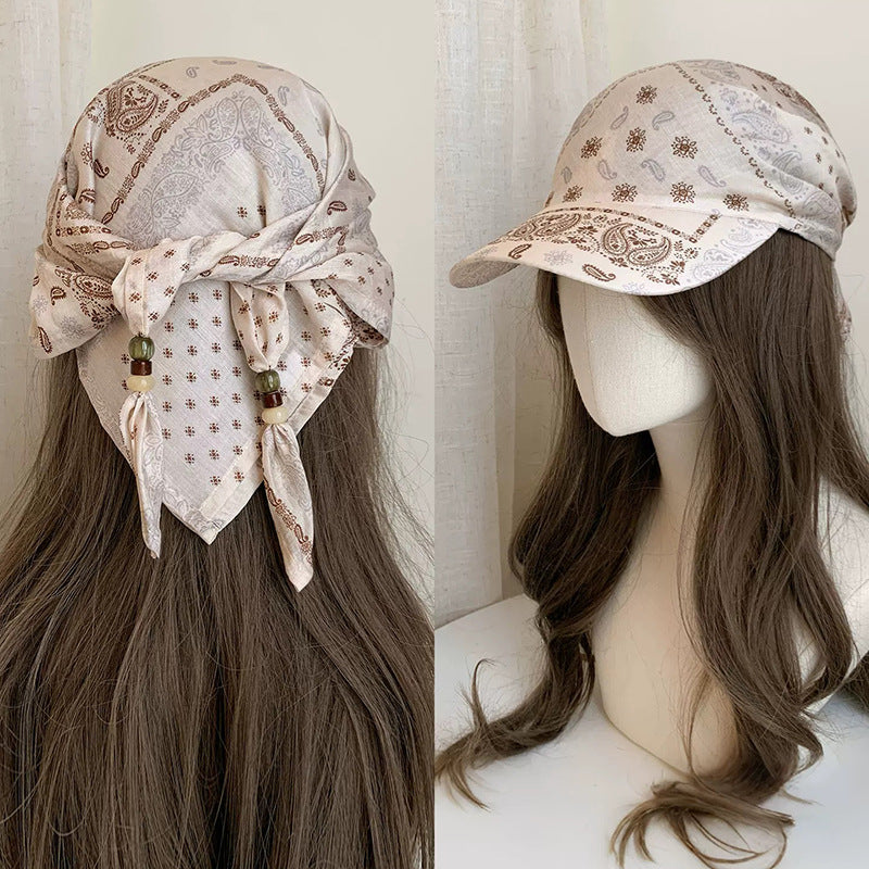 Fresh Floral Print Scarf Bandana Baseball Cap 8BK6HAT193L