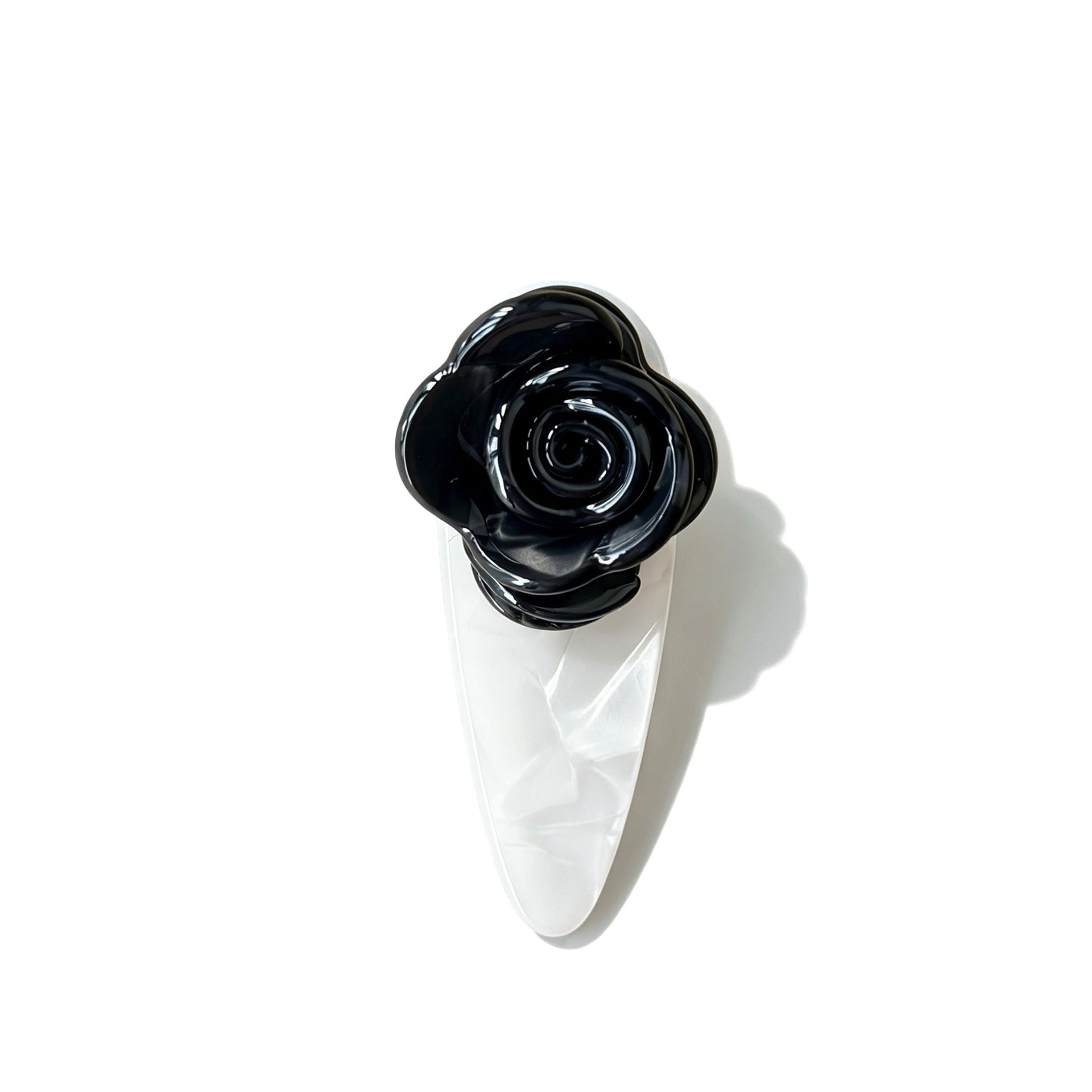 Vintage 3D Rose Flower Acetate Hair Clip 8AS6HCP313T