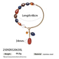 Vintage Asymmetric Beaded Necklace - DippedShop Wholesale - #4419