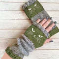 Cat Print Fingerless Gloves - DippedShop Wholesale - #8563