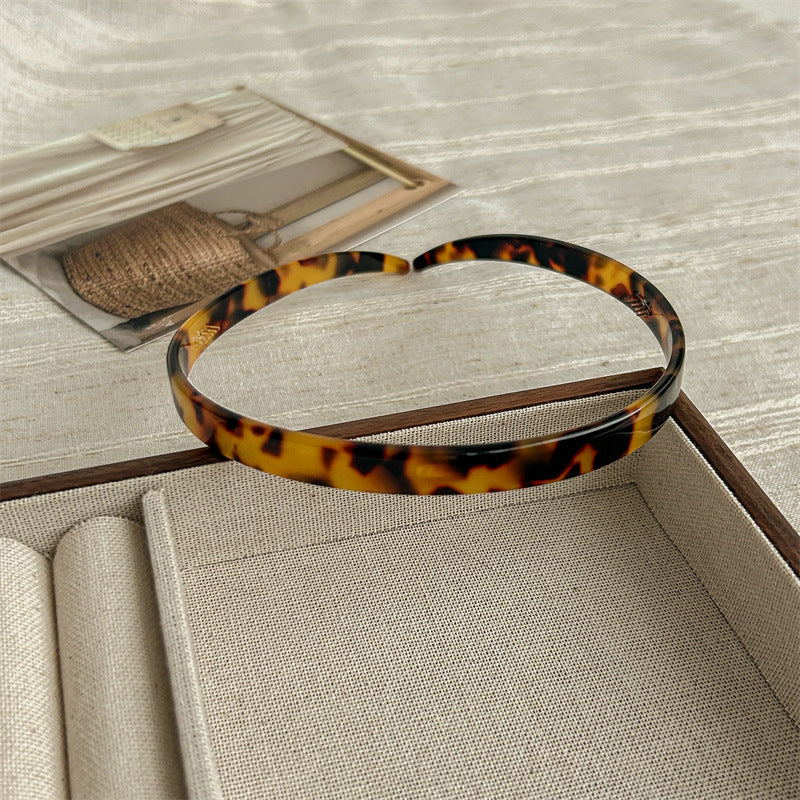 Vintage Leopard Pattern Non Slip Acetate Headband MK2SPM6W6HBD36