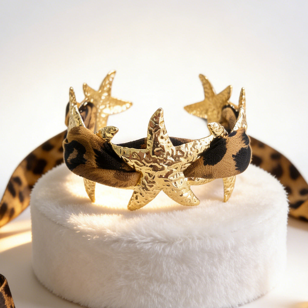 Retro Leopard Print Open Cuff - DippedShop Wholesale - #4451
