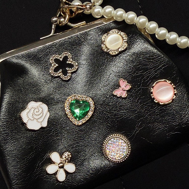 Floral Embellished Coin Purse - DippedShop Wholesale - #3059