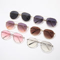 Double Bridge Aviator Sunglasses - DippedShop Wholesale - #7827