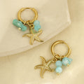 Starfish Shell Hoop Earrings - DippedShop Wholesale - #6787