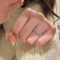 Hollow Floral Rhinestone Ring - DippedShop Wholesale - #0643