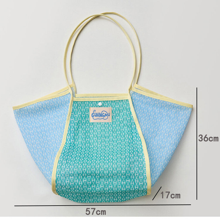 Color Contrast Beach Large Capacity Storage Bag 8BW6BOB75L