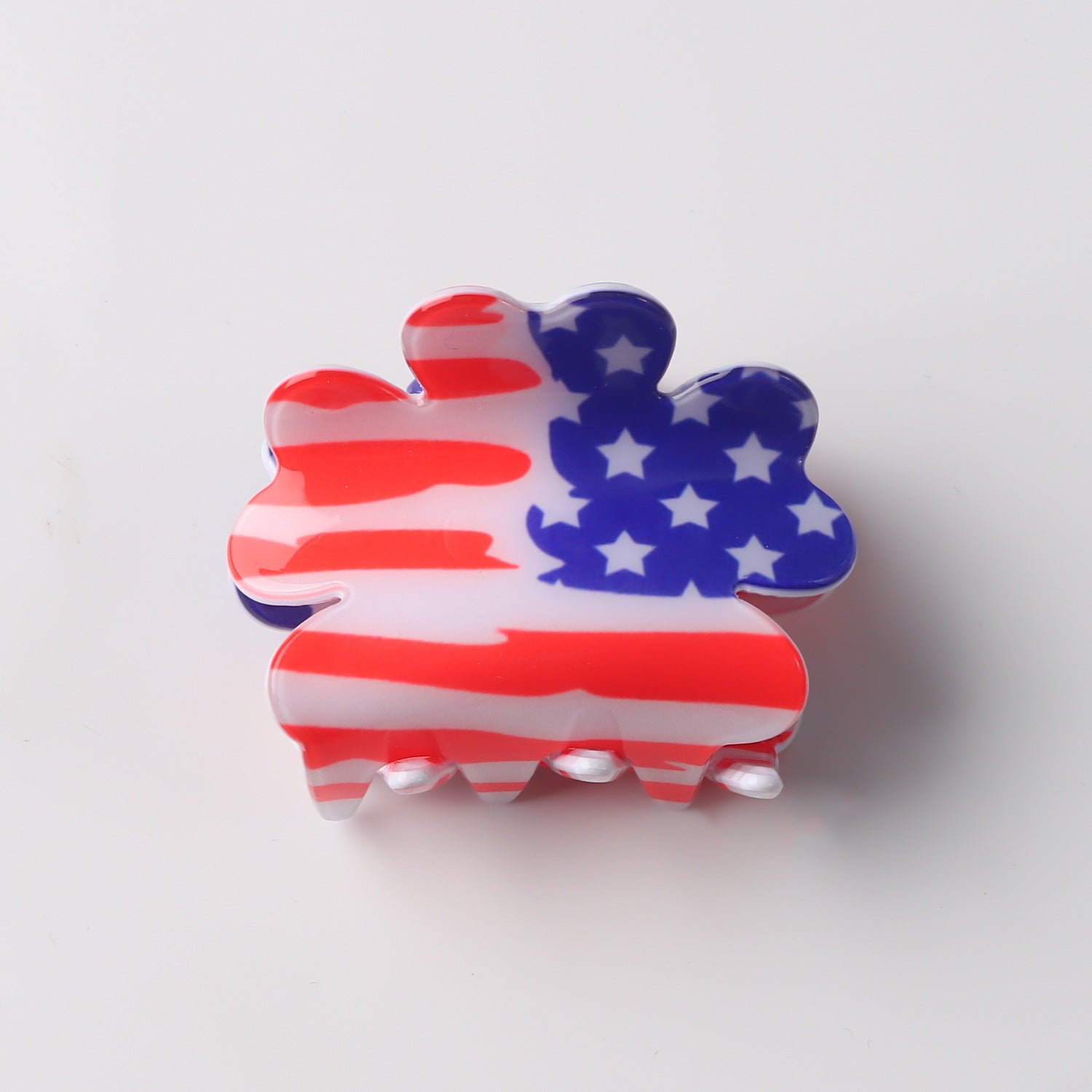 USA Flag Footprint Shape Nonslip Hair Clips 8AS6HCP66T