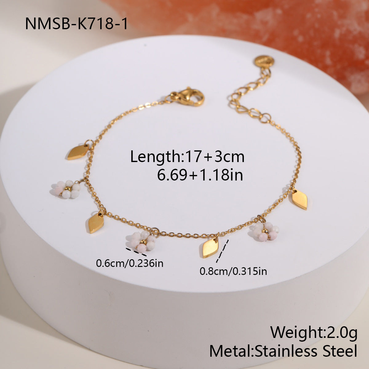 Gold Plated Daisy Chain Bracelet - DippedShop Wholesale - #9523