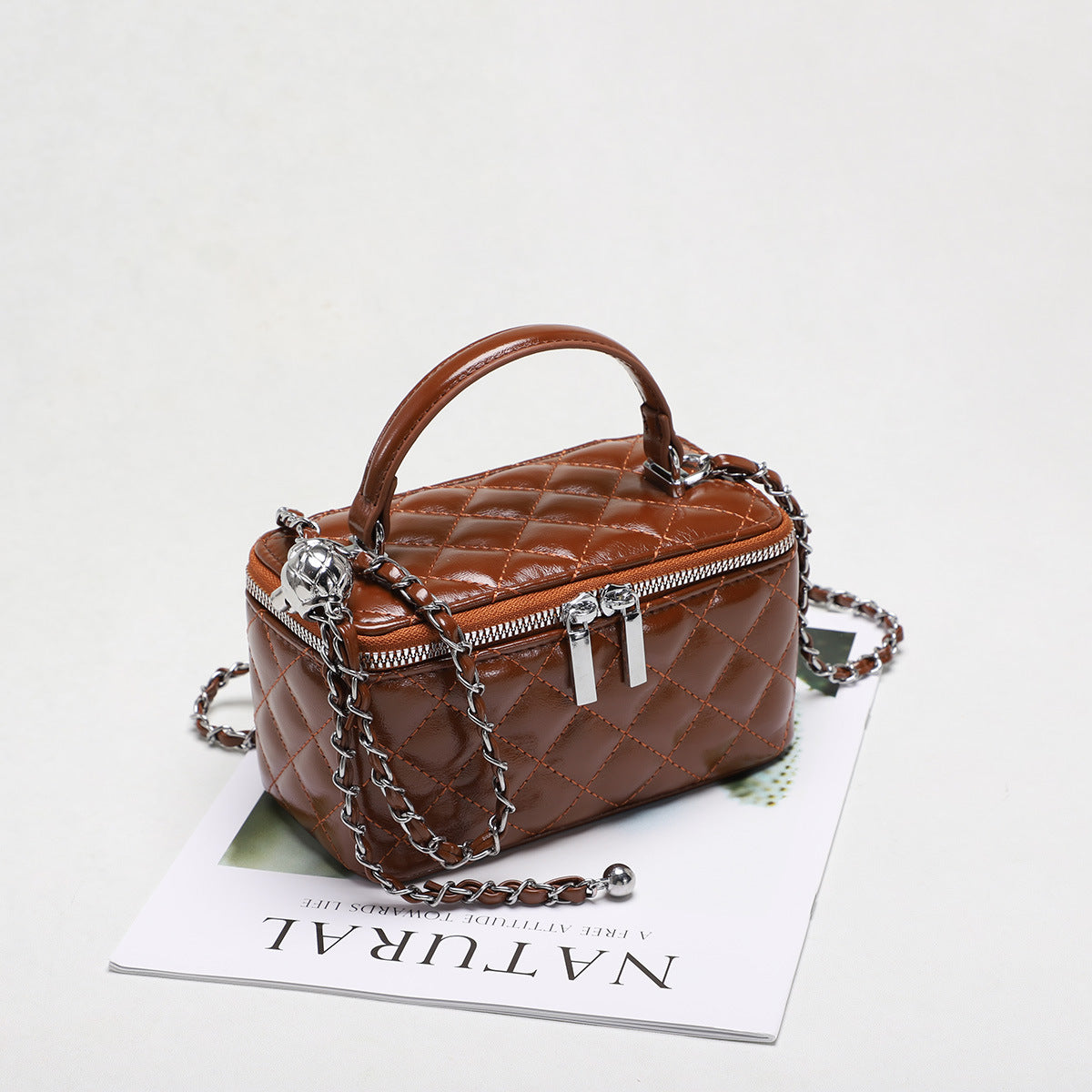 Elegant Gold Quilted Crossbody Bag - DippedShop Wholesale - #6899