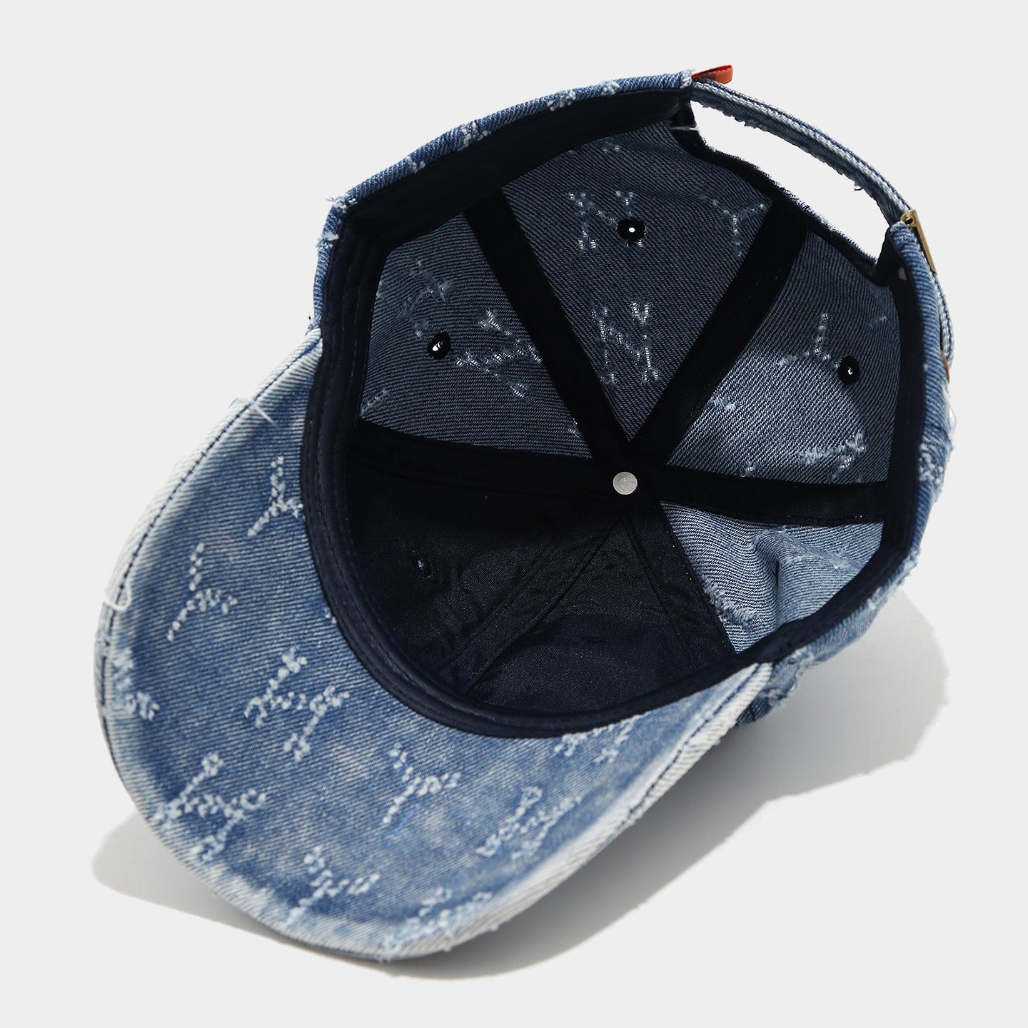 Trendy Distressed Denim Washed Baseball Cap 8BK6HAT184L
