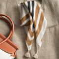 Simple Polka Dots Print Tassel Silk Scarf 6W6NSI200