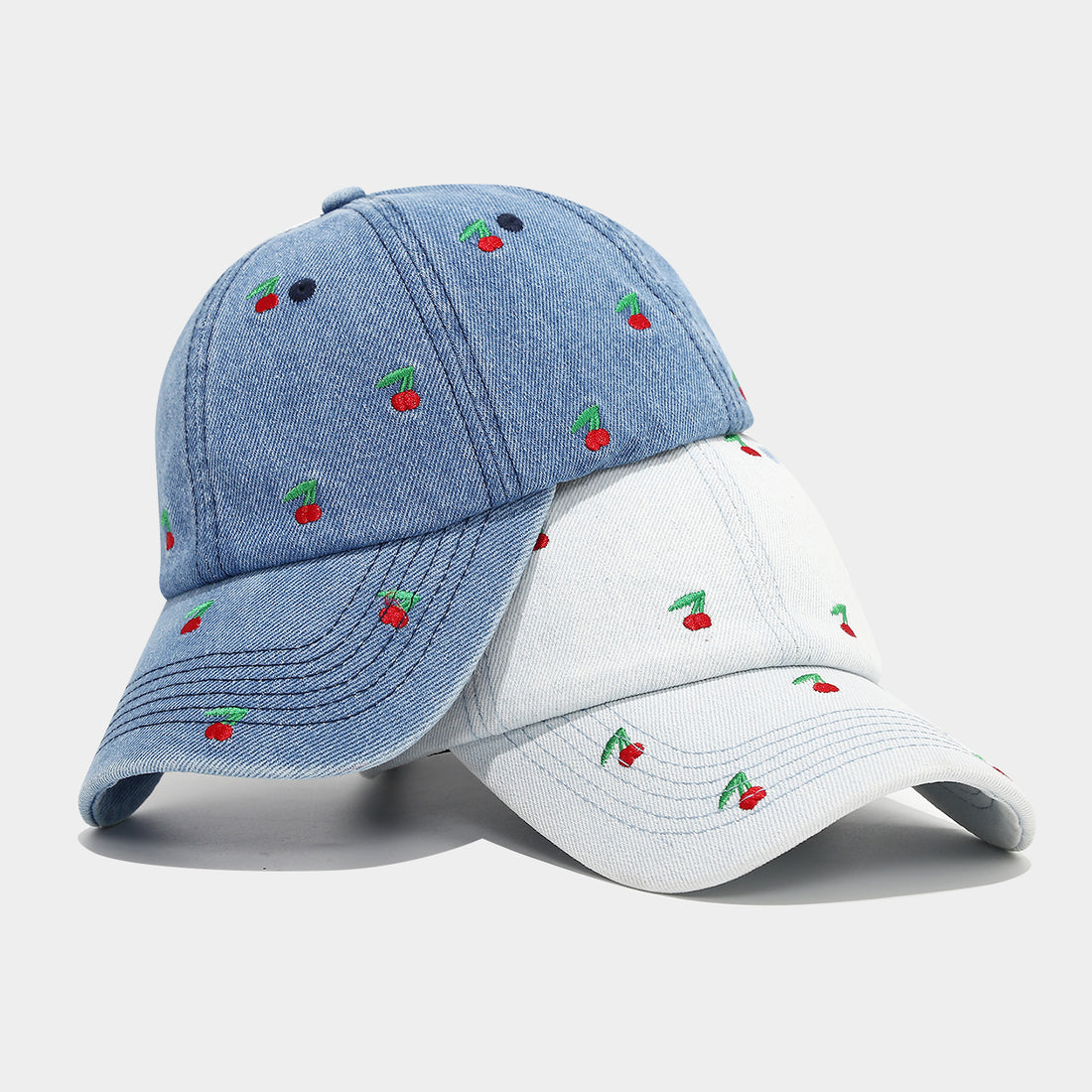 Trendy Cherry Embroidery Denim Baseball Cap MK2BW6W6HAT91