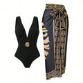 Floral One Piece Swimsuit Set - DippedShop Wholesale - #1059