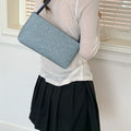 Simple Solid Color PU Underarm Bag 6W10BBG1369