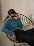 Lapel V-Neck Sweater - DippedShop Wholesale - #4691