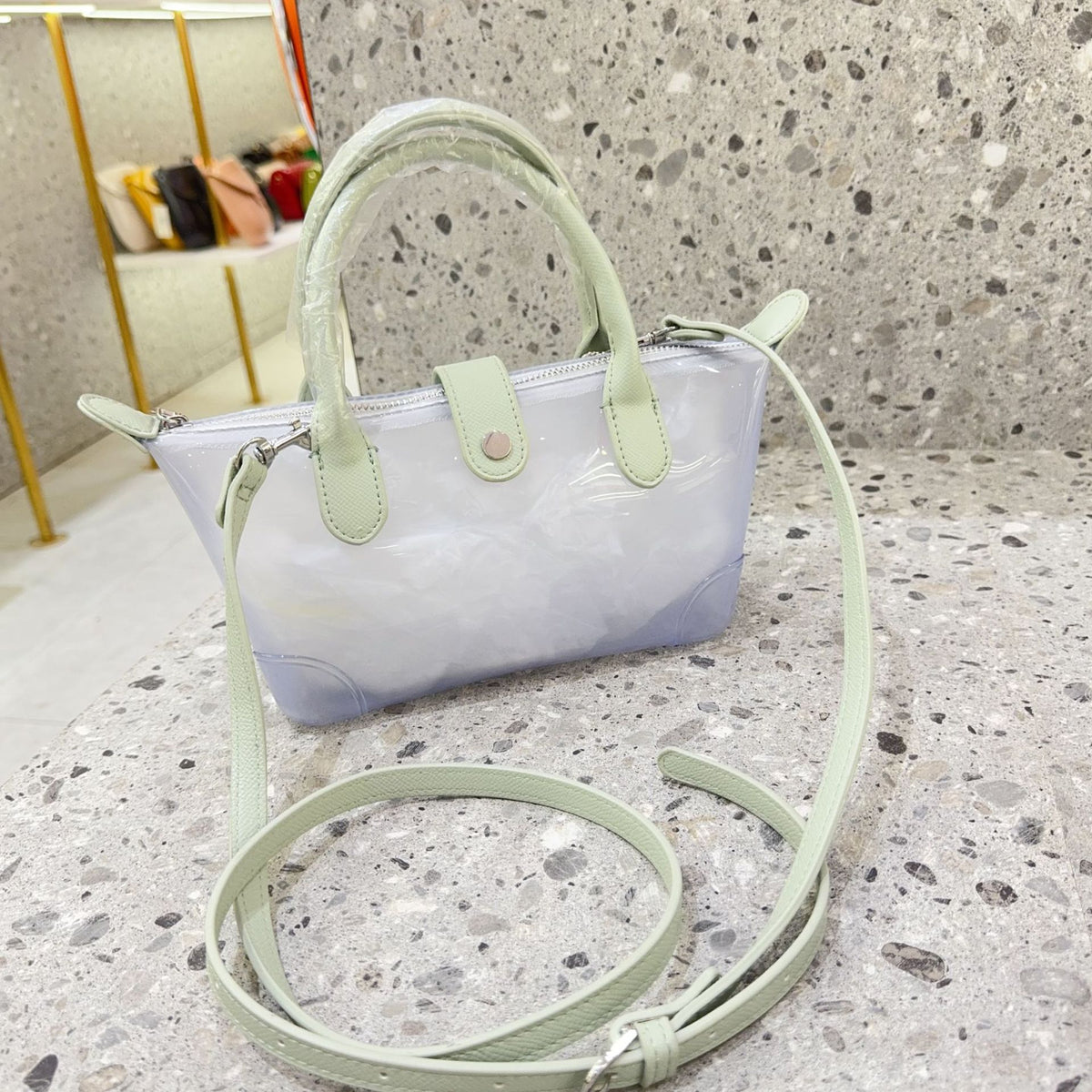 Casual Clear Jelly Dumpling Crossbody Bag 6W10BBG2118