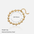 Minimalist Cubic Zirconia Gold Plated Chain Bracelet 6W6JBR522