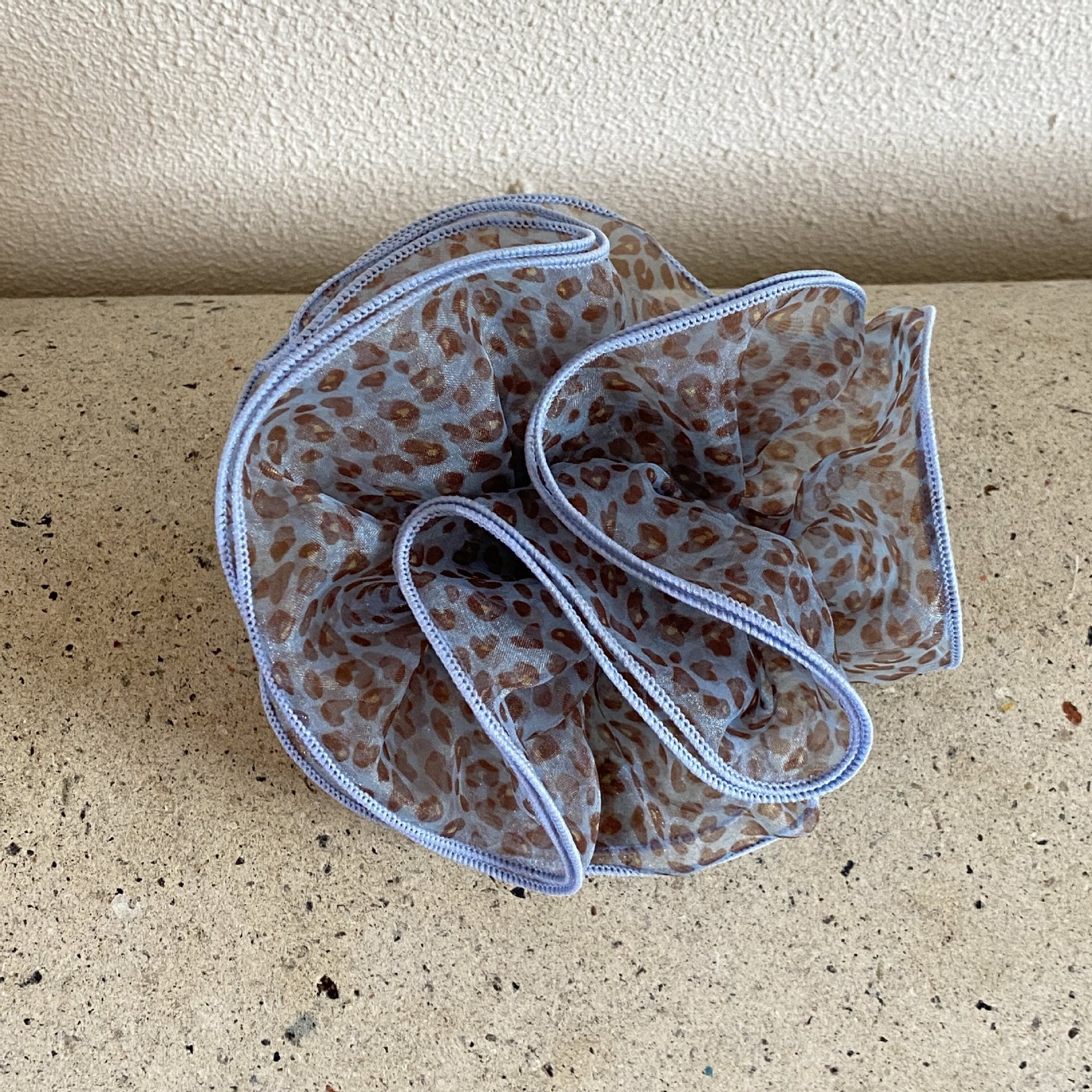 Plaid Polka Dot Mesh Fluffy Hair Scrunchie MK2BLW6W6HSR35