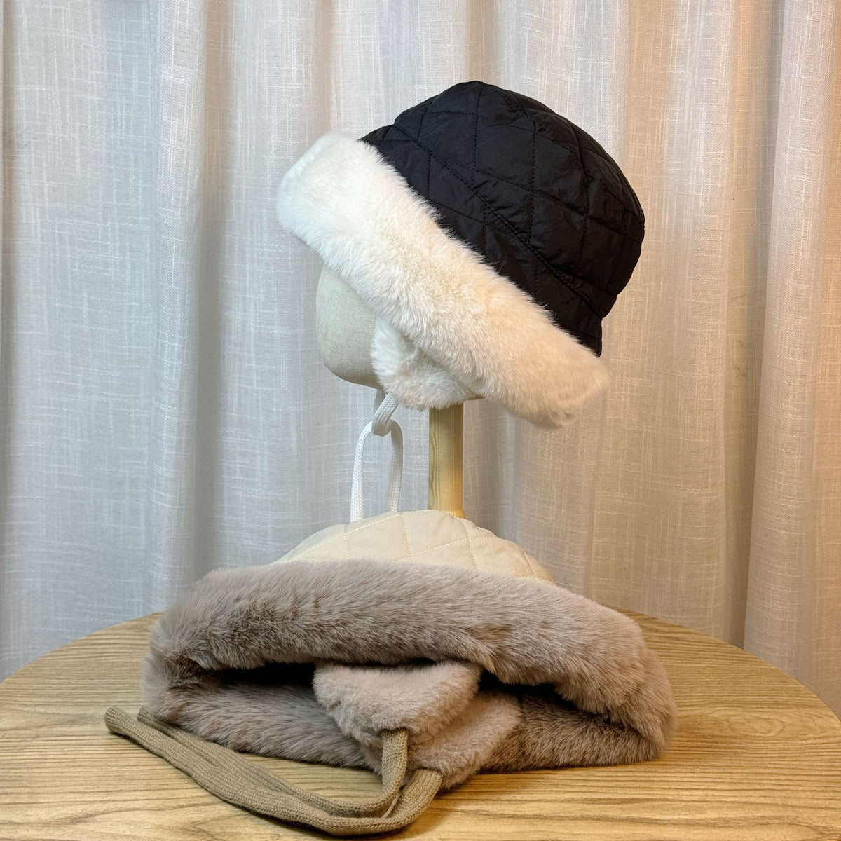 Fleece Lined Earflap Bucket Hat - DippedShop Wholesale - #7491