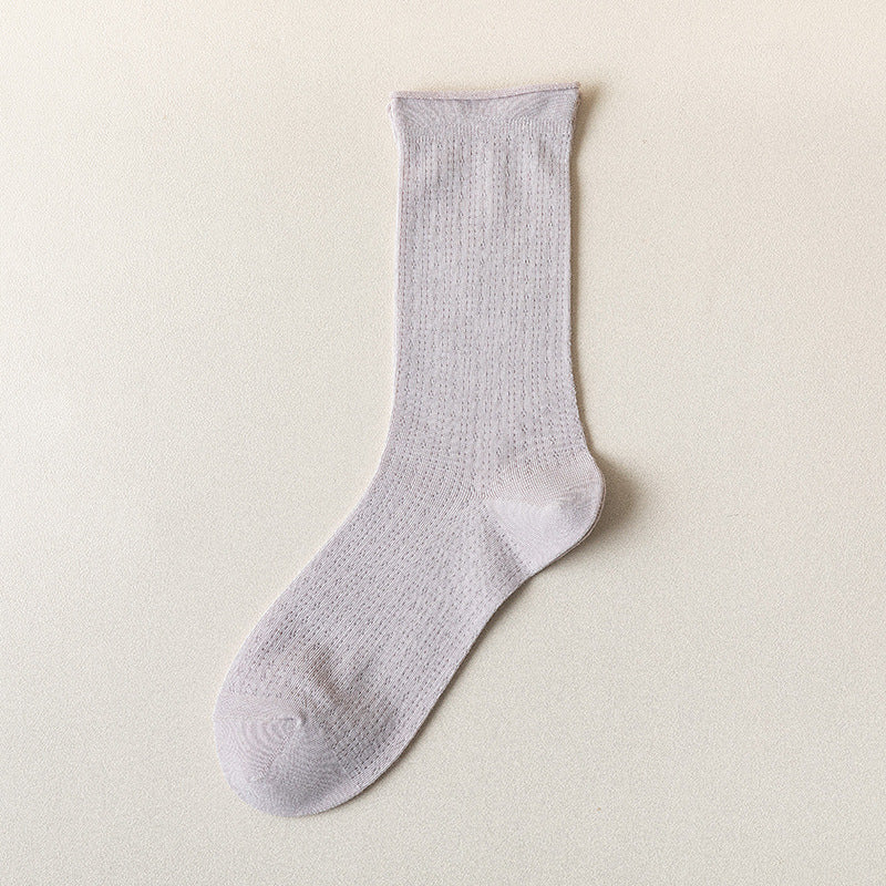 Solid Mesh Crew Socks - DippedShop Wholesale - #8147
