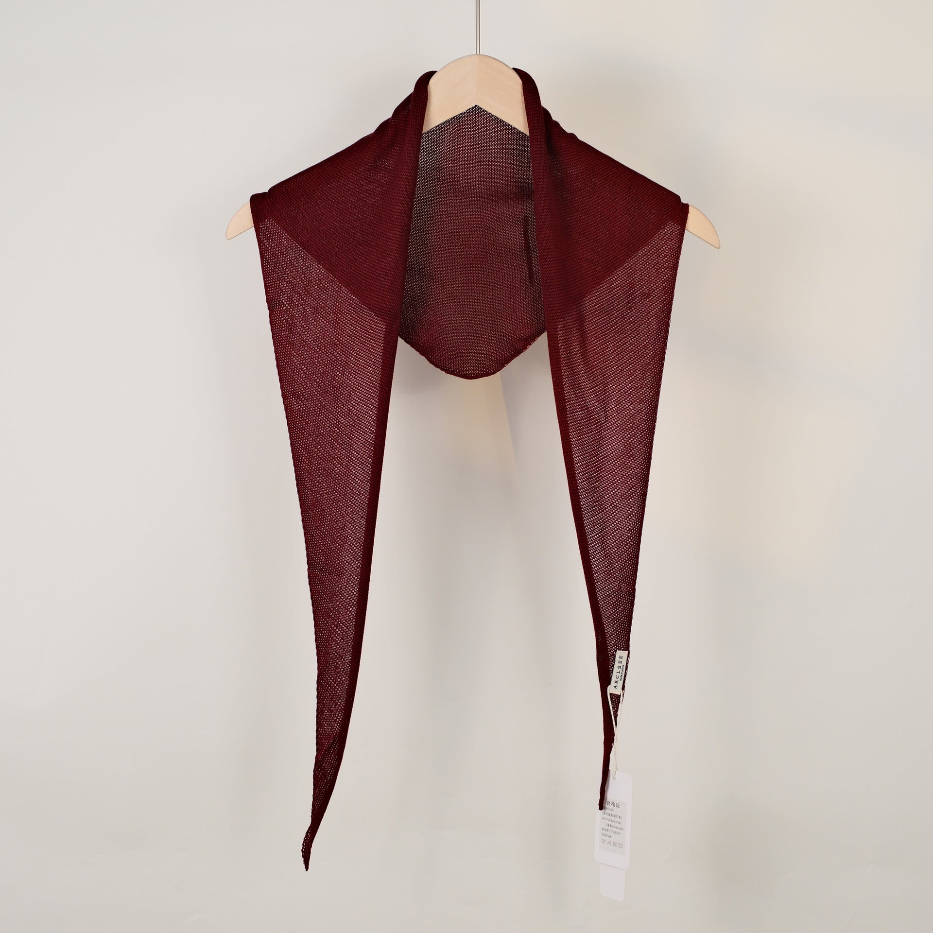 Fashion Solid Color Headscarf Triangle Knit Scarf 6W6NSC45
