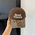 Stylish Letters Embroidery Leopard Wide Brim Baseball Caps MK2COW6W6HAT218