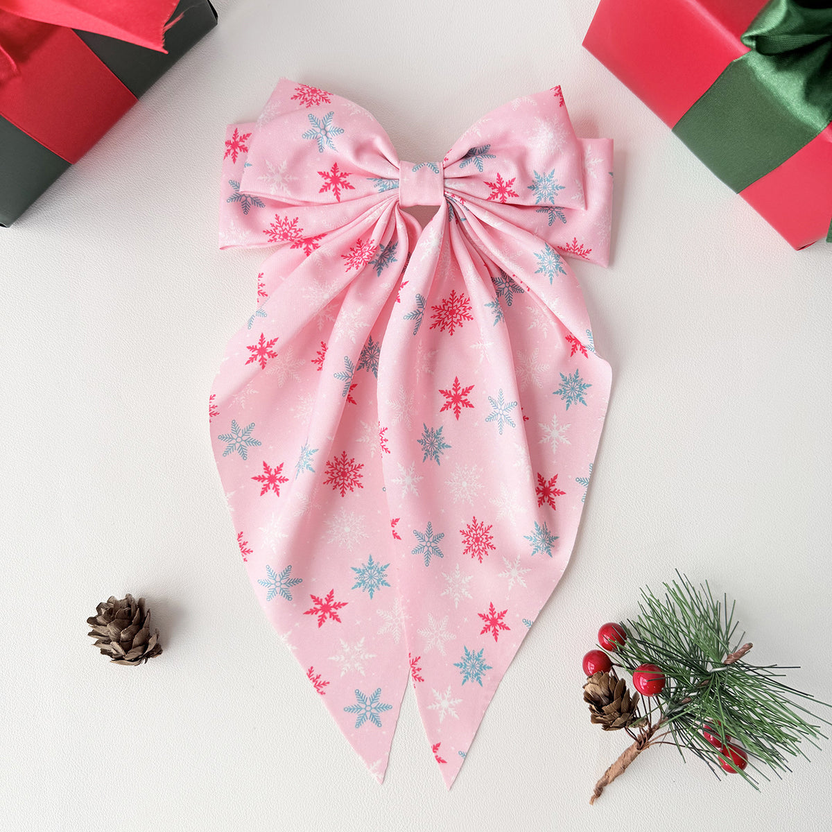 Christmas Snowflake Hair Scrunchie - DippedShop Wholesale - #9059