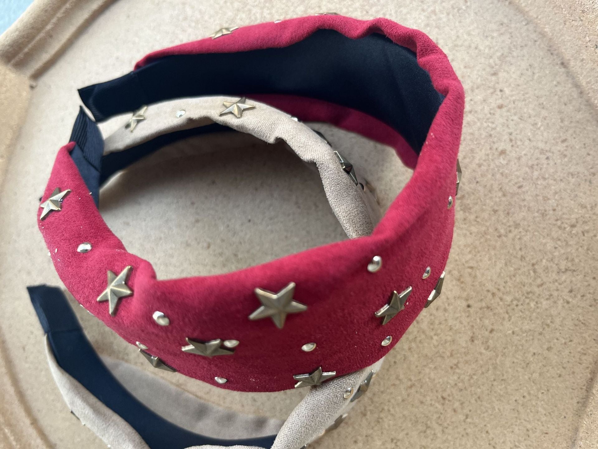 Vintage Star Rivet Non Slip Wide Headband MK2SPM6W6HBD39