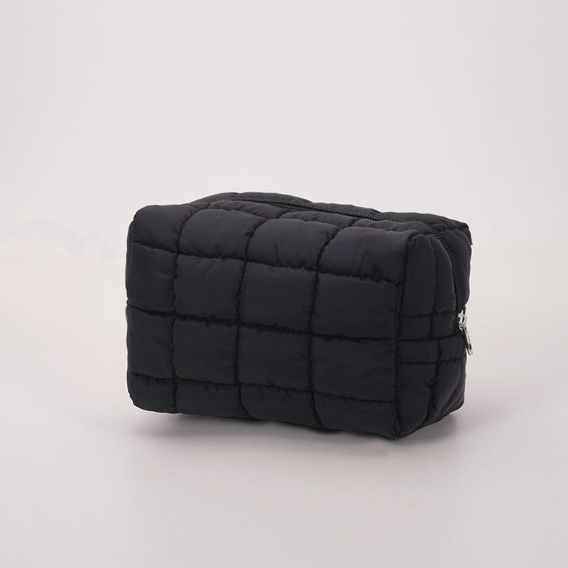 Simple Solid Color Quilted Shell Makeup Bag MK2BW6S10BOB94