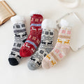 Random Color Sherpa Lined Christmas Socks MK2BLW6W8FSO900