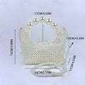 Handmade Pearl Beaded Evening Purse - DippedShop Wholesale - #6531