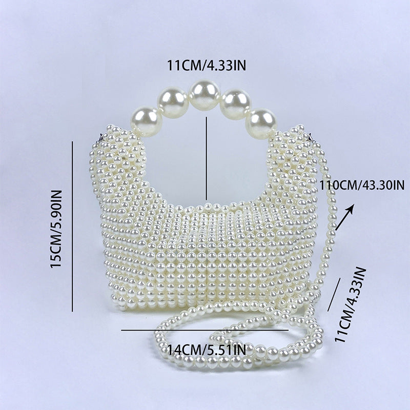 Handmade Pearl Beaded Evening Purse - DippedShop Wholesale - #6531