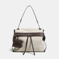 Minimalist Leather Canvas Messenger Shoulder Bag 6W10BBG2353