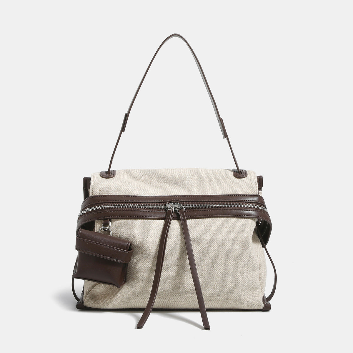 Minimalist Leather Canvas Messenger Shoulder Bag 6W10BBG2353