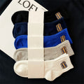Letter Embroidered Socks - DippedShop Wholesale - #7411