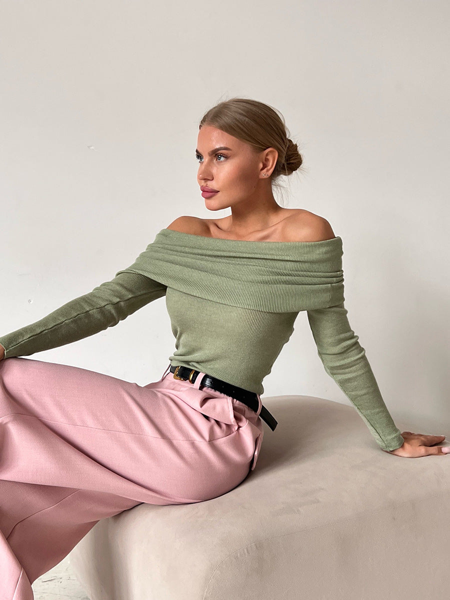 Off Shoulder Knit Top - DippedShop Wholesale - #2531