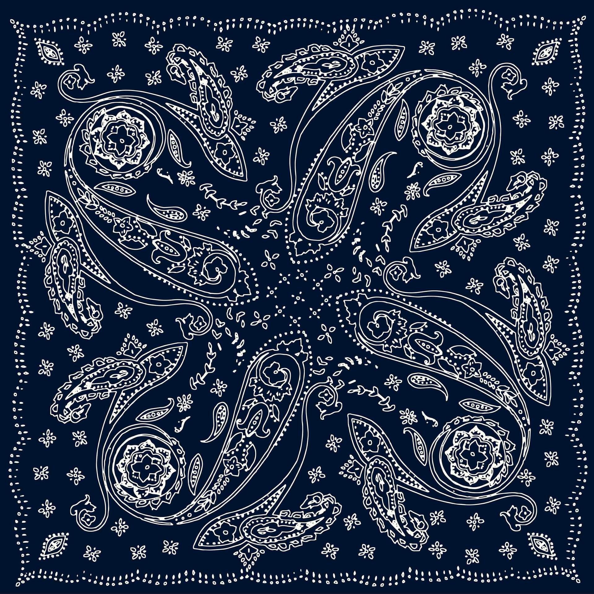 Vintage Cashew Print Square Silk Scarf 6W6NSI179