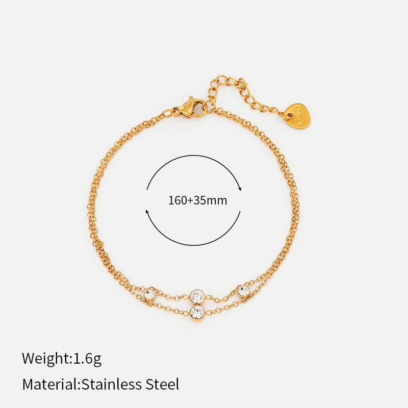 Stylish Gold Plated Heart Floral Pendant Bracelets 6W6JNC636