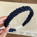 Floral Ruched Fabric Headband - DippedShop Wholesale - #4675