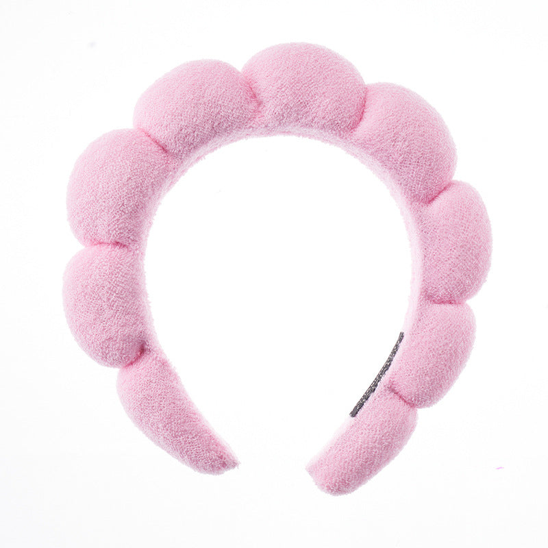 Solid Color Cloud Padded Sponge Spa Hairband 6W6HBD269