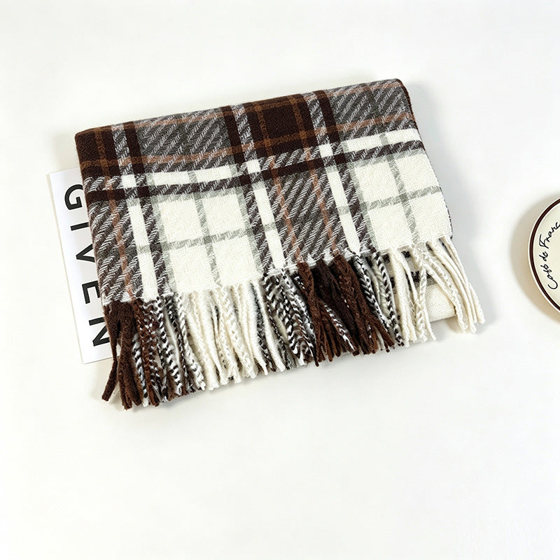 Tartan Plaid Tassel Scarf - DippedShop Wholesale - #1587