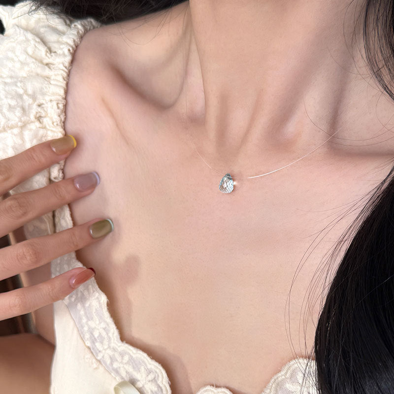 Teardrop Cubic Zirconia Choker Necklace - DippedShop Wholesale - #9715