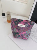 Retro Flower Embossed Portable Makeup Bag MK2BW6W10BOB394