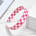 Minimalist Color Block Plaid Pattern Acetate Headband MK2PIM6W6HBD64