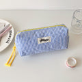 Color Block Plaid Large Capacity Makeup Bag MK2BW6S10BOB57