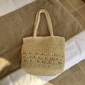 Large Woven Commuter Handbag - DippedShop Wholesale - #3331